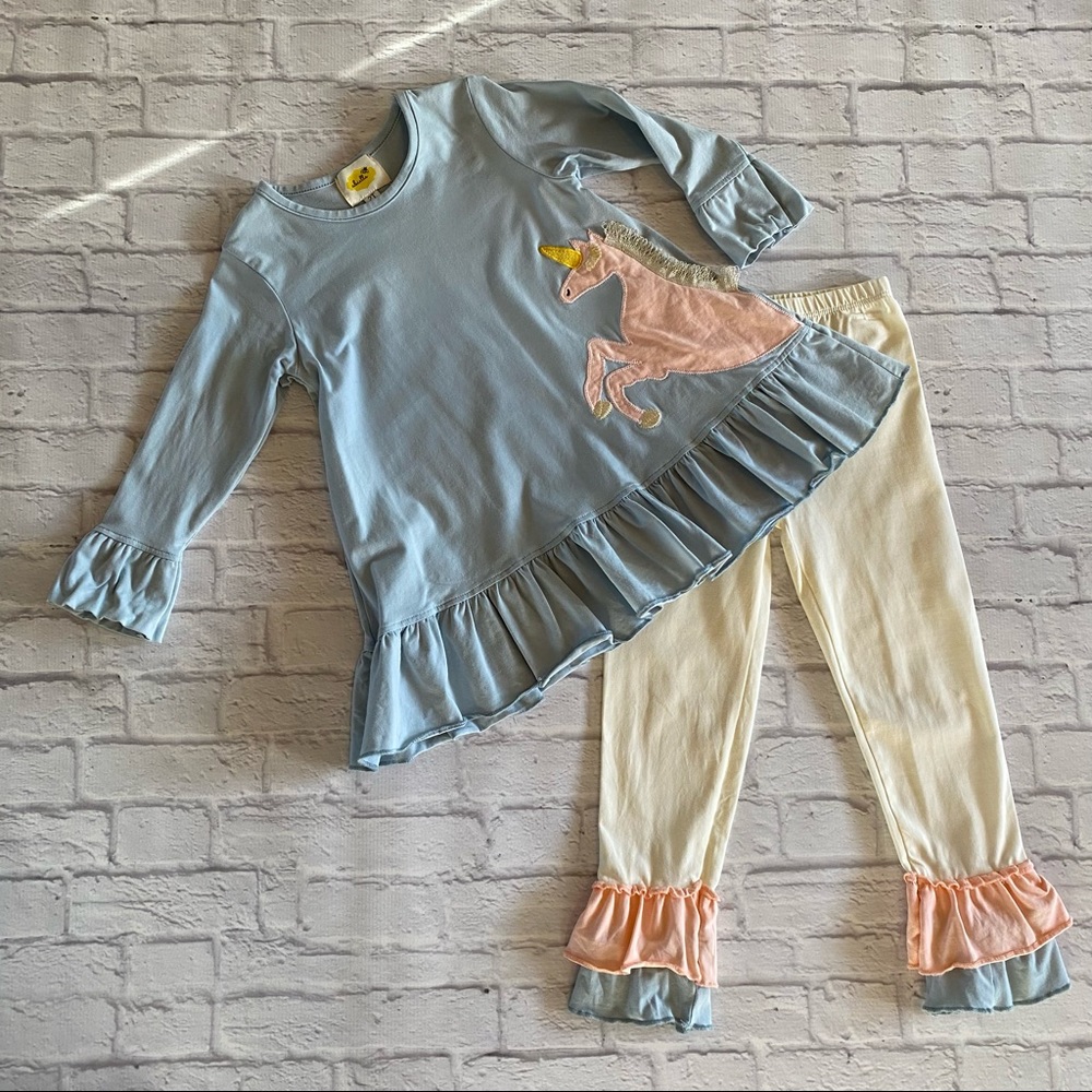Abielle 2 piece Unicorn Outfit Toddler Girl 2T